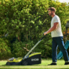 Akku-Rasenmäher RYOBI RY18LMH37A-250 Hybrid 18V, 2×5 Ah, Schnittbreite 37 cm