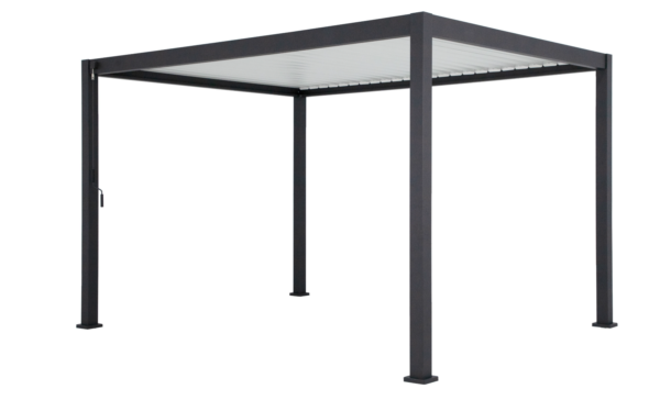 Freistehende bioklimatische Pergola PRIMA aus Aluminium, anthrazitgrau, 12 m²