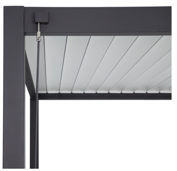 Freistehende bioklimatische Pergola PRIMA aus Aluminium, anthrazitgrau, 12 m²