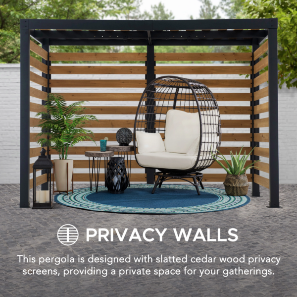 Pergola MARAO von Sunjoy, Außenmaße 3,1 × 1,9 m