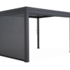 Bioklimatische Pergola TRIOMPHE, 300 × 400 cm, Aluminium anthrazitgrau, verstellbare Lamellen inkl. Seitenmarkise 300 cm + 400 cm