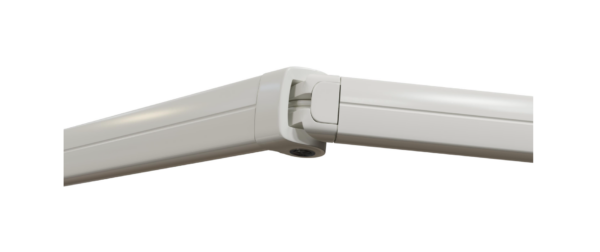 Motorisierte Gelenkmarkise ZEFIR1, 3,95 × 3,0 m, Weiß