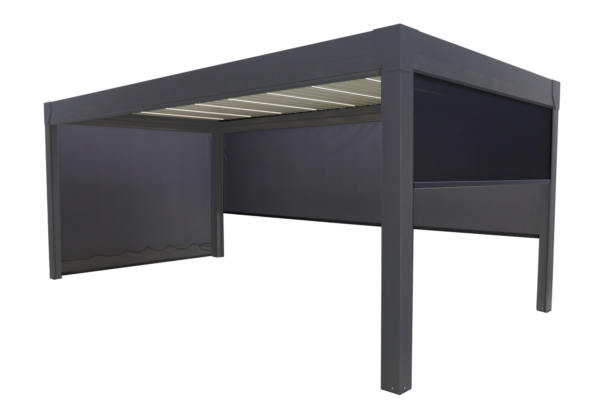 Freistehende bioklimatische Pergola aus Aluminium Ménéa – Grau | GREEN OUTSIDE – 18 m²