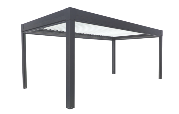 Freistehende bioklimatische Pergola aus Aluminium Ménéa – Grau | GREEN OUTSIDE – 18 m²