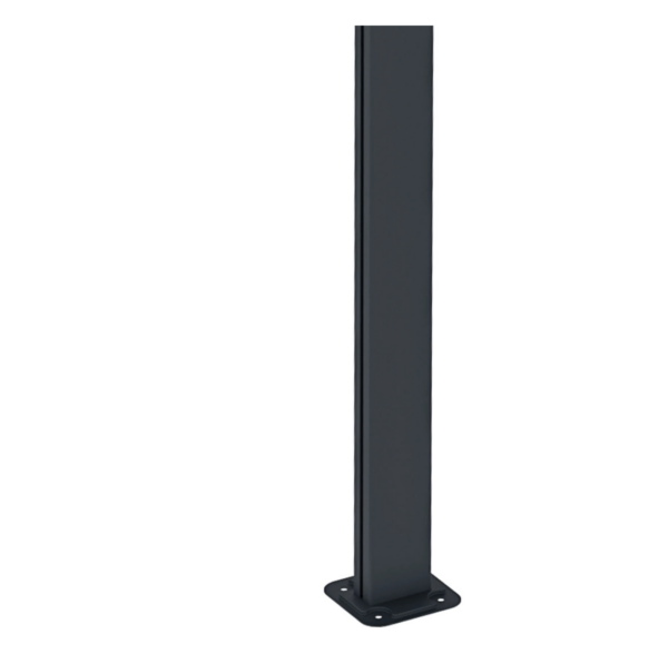 Anbau-Carport aus Aluminium 5 × 3 m (15 m²) mit Polycarbonatdach 6 mm, UV-beständig, Anthrazitgrau – KLEO