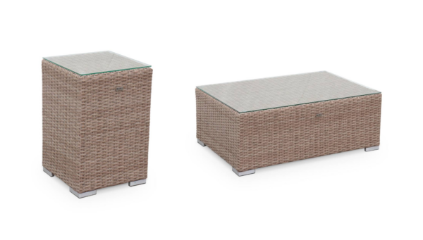 Gartenmöbel-Set aus Aluminium – Beige – 14 Sitzplätze