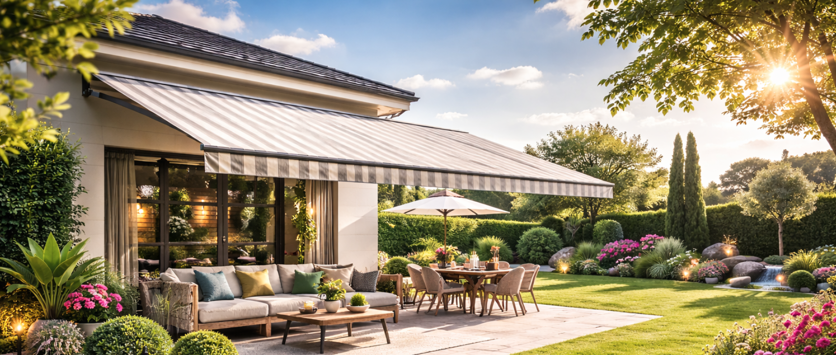 Motorisierte Gelenkmarkise BATZ2 XL, 4,10 × 3,50 m