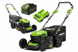 Akku-Rasenmäher mit Radantrieb 46 cm 40 V – GREENWORKS, 4,0 Ah Akku + Ladegerät (GD40LM46SPK4)