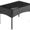 Gartenmöbel-Set für 4 Personen aus Polyrattan schwarz/weiß – Modell Marbella – Best Mobilier