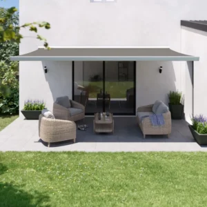 Motorisierte Gelenkmarkise ZEFIR1, 3,95 × 3,0 m, Weiß