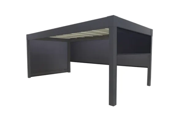 Freistehende bioklimatische Pergola aus Aluminium Ménéa – Grau | GREEN OUTSIDE – 18 m²